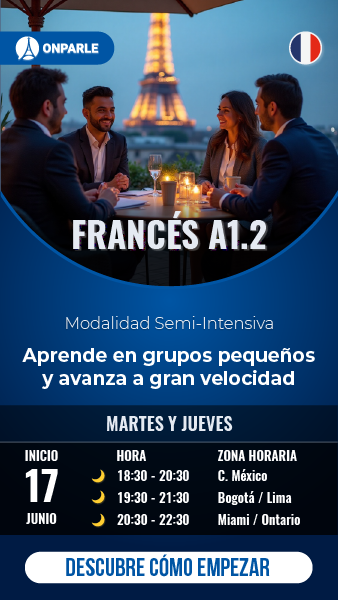 Curso grupal online de franc´´és A1.2