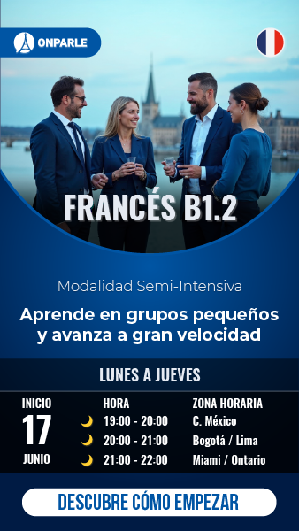 Curso grupal online de franc´´és B1.2